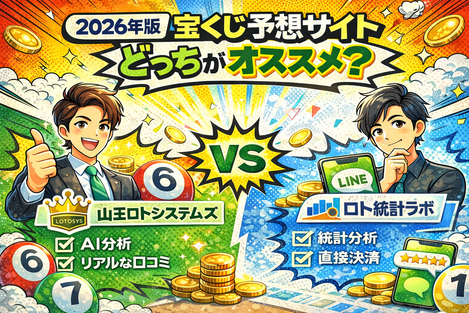 2026年版｜山王ロトシステムズとロト統計ラボを本音レビュー！当たる宝くじ予想サイトはどっち？
