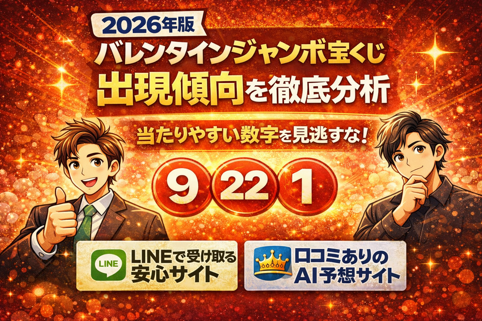 【2026年版】バレンタインジャンボ宝くじ出現傾向を徹底分析！当たりやすい数字・連番バラの選び方とは？
