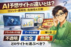 AI予想サイトの違いとは？ロジック・透明性・危険性を比較