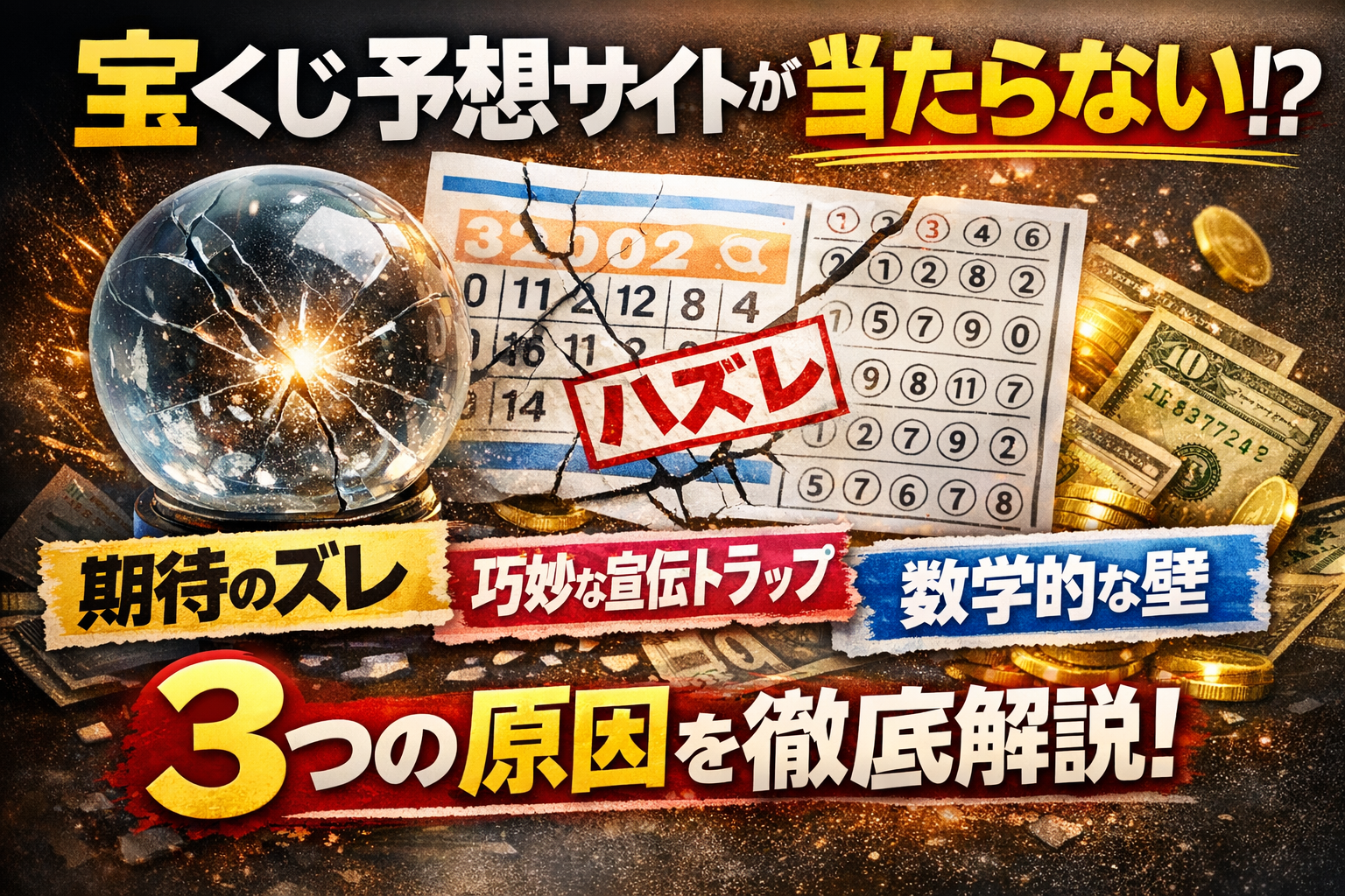 宝くじ予想サイトが当たらない理由とは?構造的な3つの原因