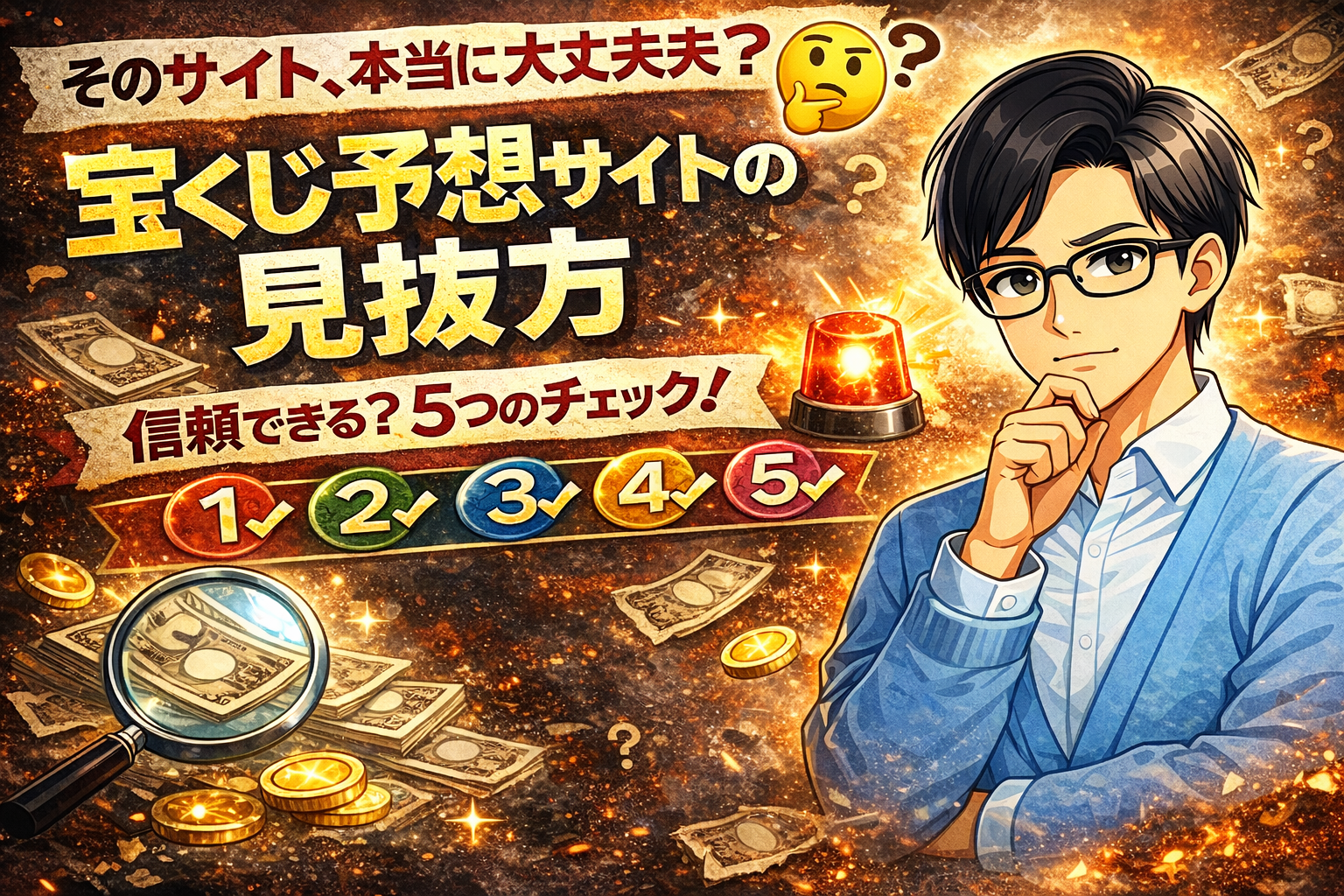 宝くじ予想サイトの見抜き方|騙されないための5つのチェックポイント【最新版】