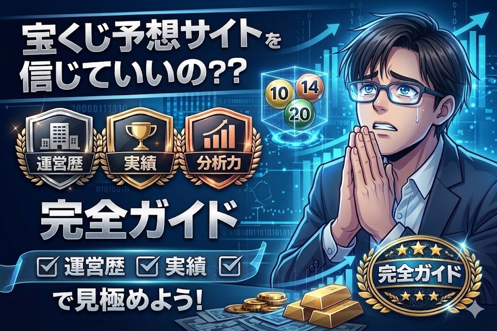 宝くじ予想サイトの判断基準を徹底解説！運営歴・実績・分析力で選ぶ正しい選び方