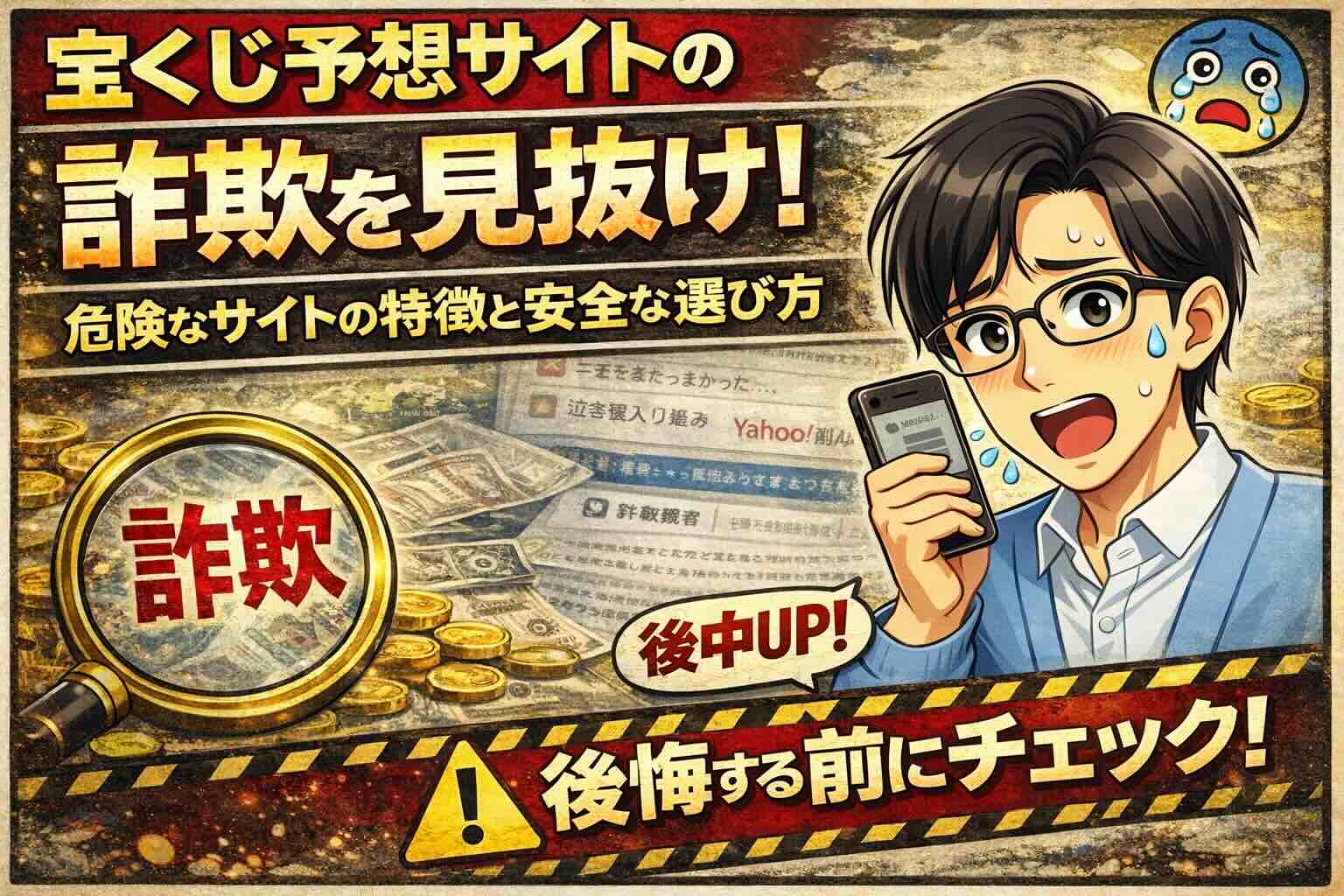 宝くじ予想サイトの詐欺を見抜く方法！危険な特徴と被害を防ぐ注意点