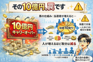 キャリーオーバーは本当に買い時か？10億円の看板に踊らされる人がハマる「投資効率」の罠を解説