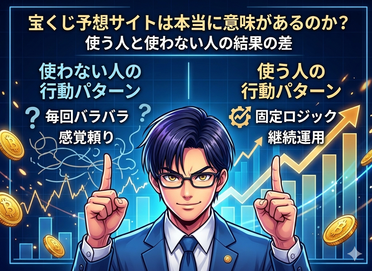 宝くじ予想サイトは本当に意味があるのか？使う人と使わない人の結果の差